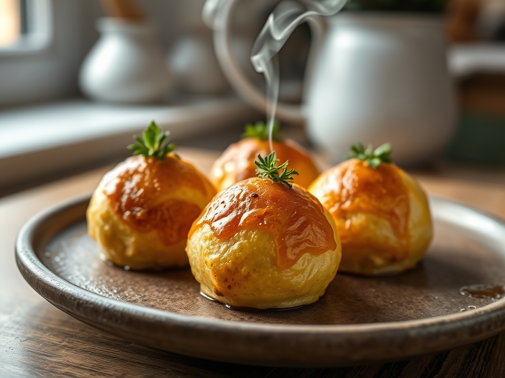Bolas de Berlim com creme