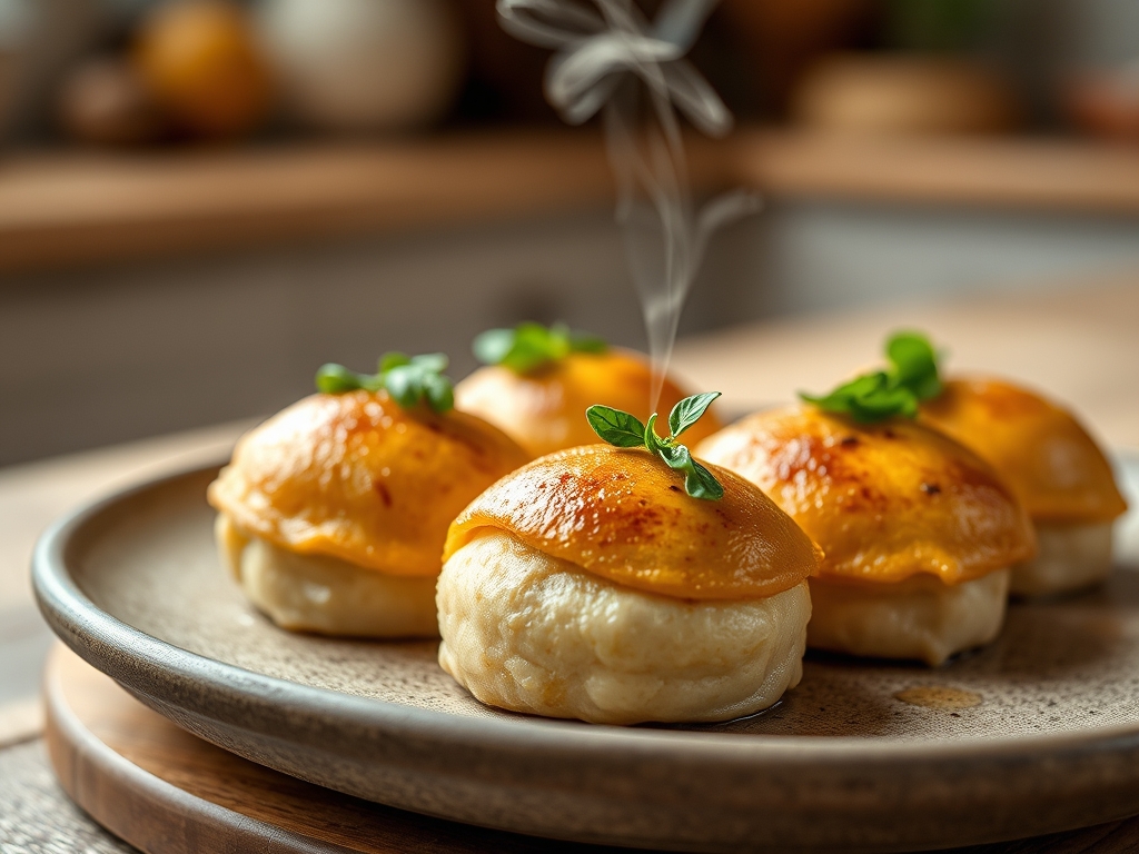 Bolinhas de frango e catupiry redondas