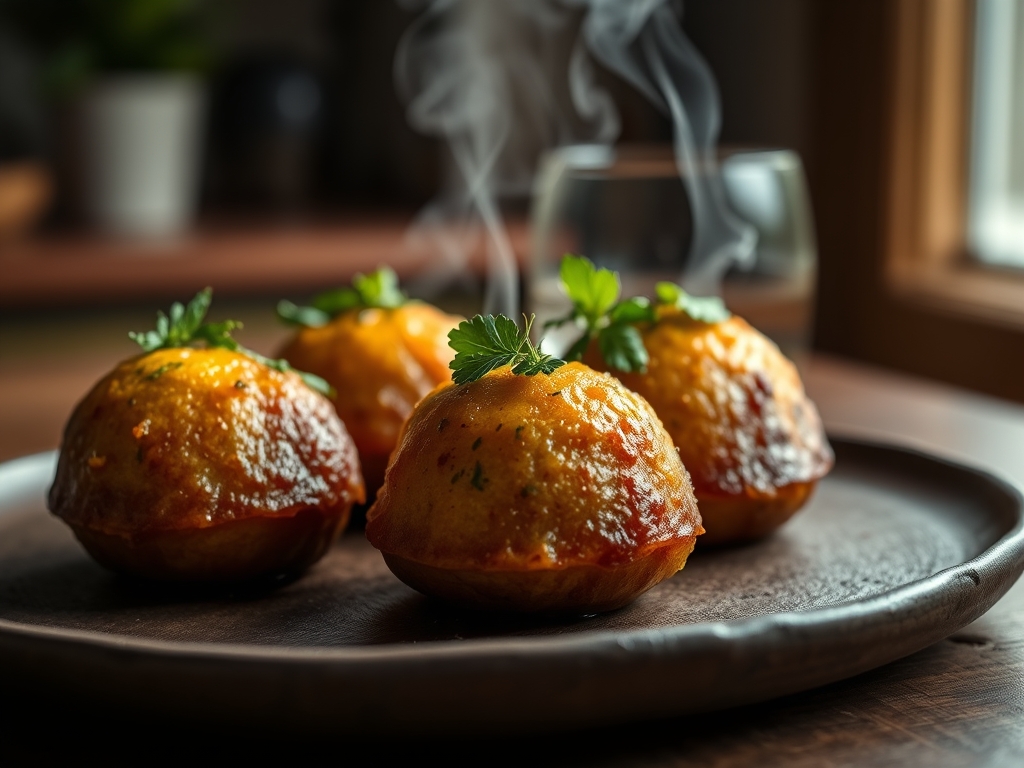 Bolinhos de batata doce redondos pro