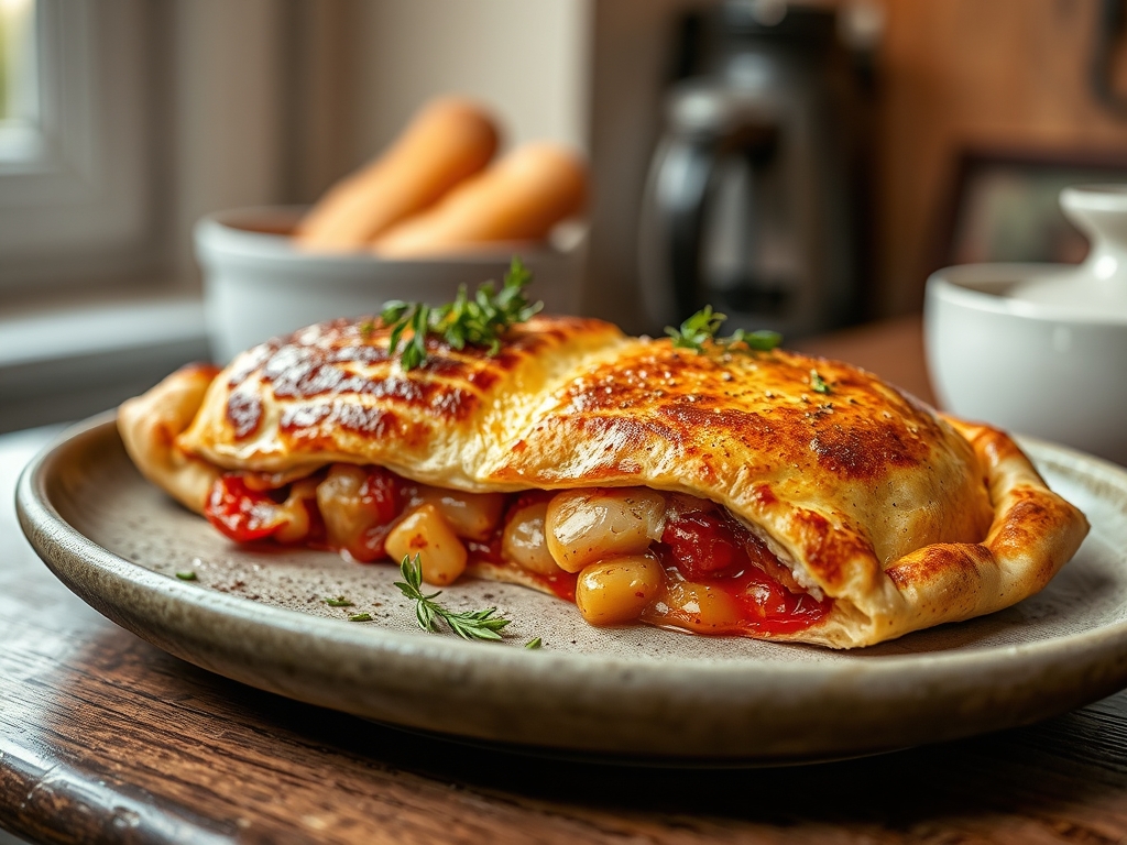 Calzone redondo fechado pro