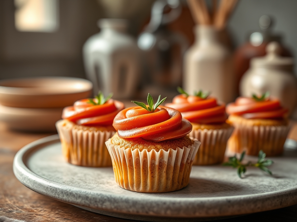 Cupcakes redondos coloridos