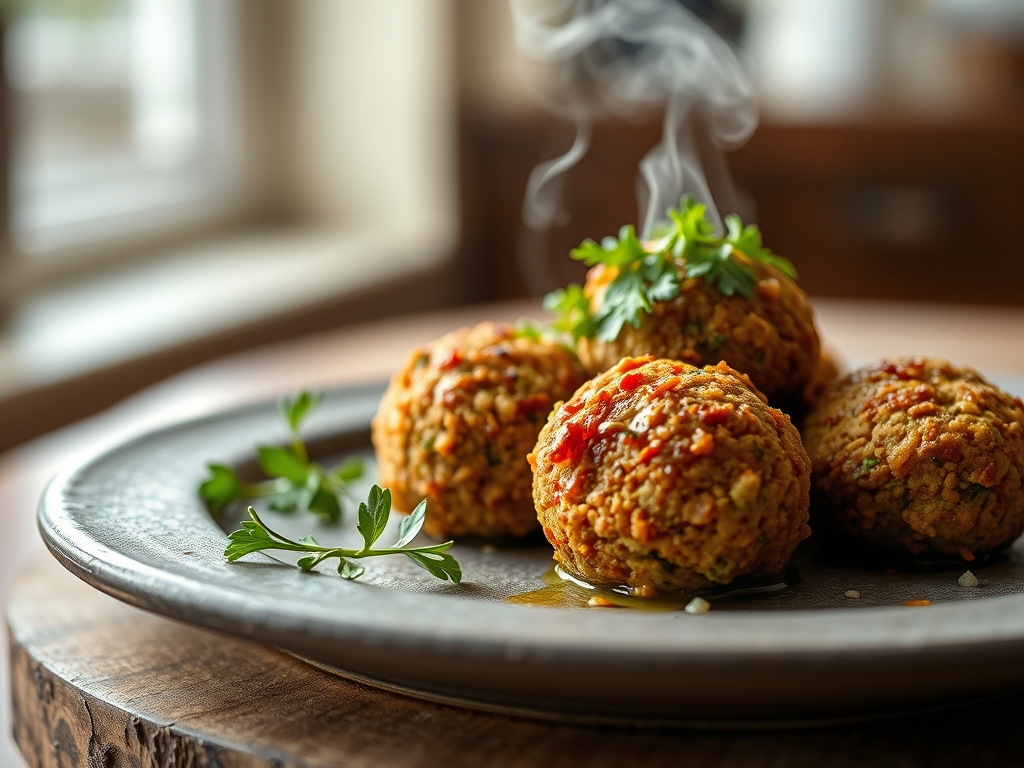 Falafel de grão redondo