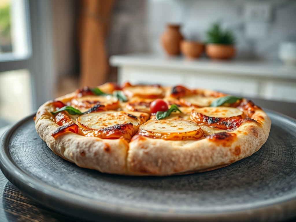 Pizza 4 queijos redonda monumental