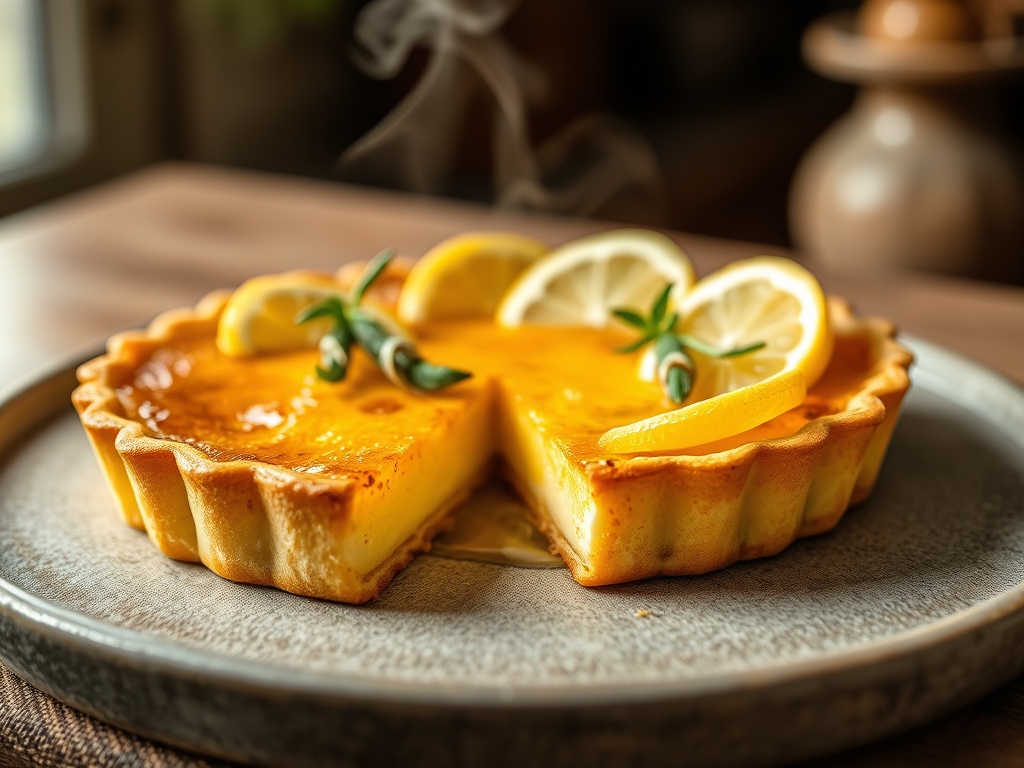 Tarte de limão redonda pro