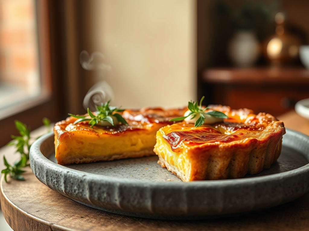 Tarte de pera e amêndoa redonda real