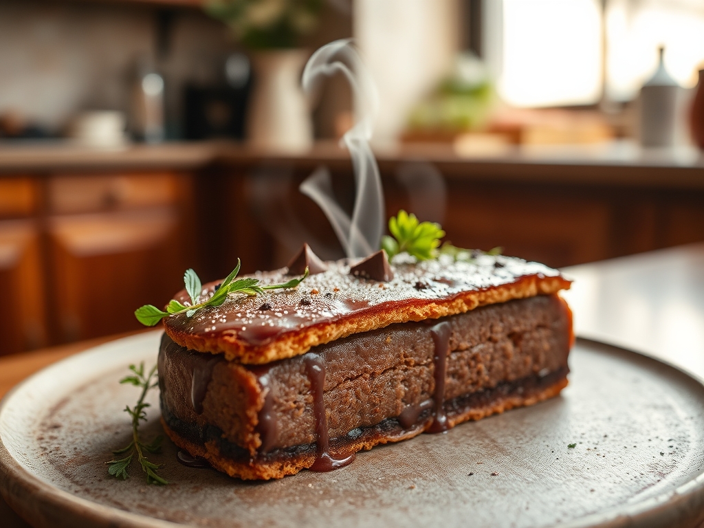 Torta de chocolate e café redonda pro