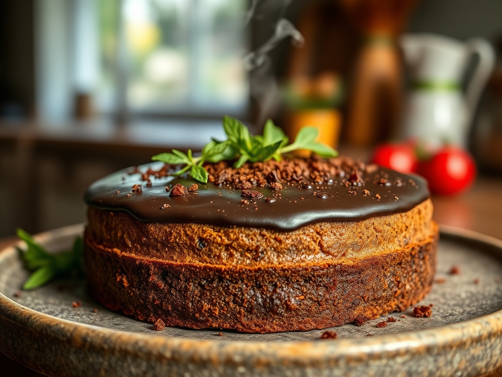 Torta de chocolate negro redonda elite