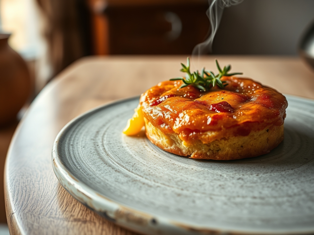 Torta de mirtilos redonda e roxa