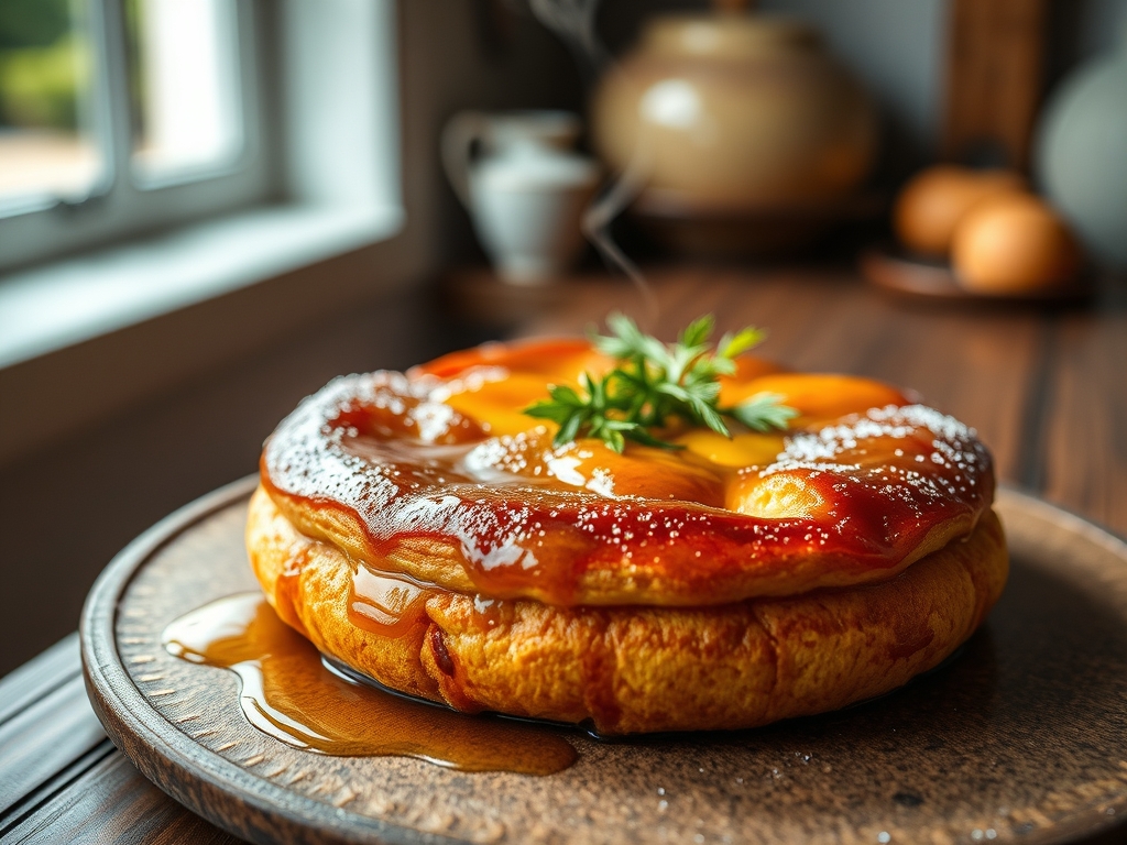 Torta de nozes e caramelo redonda