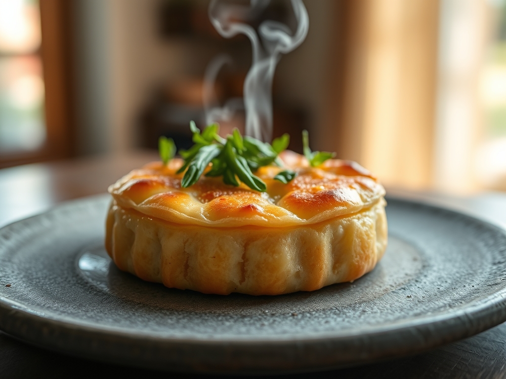 Torta de queijo e goiabada redonda